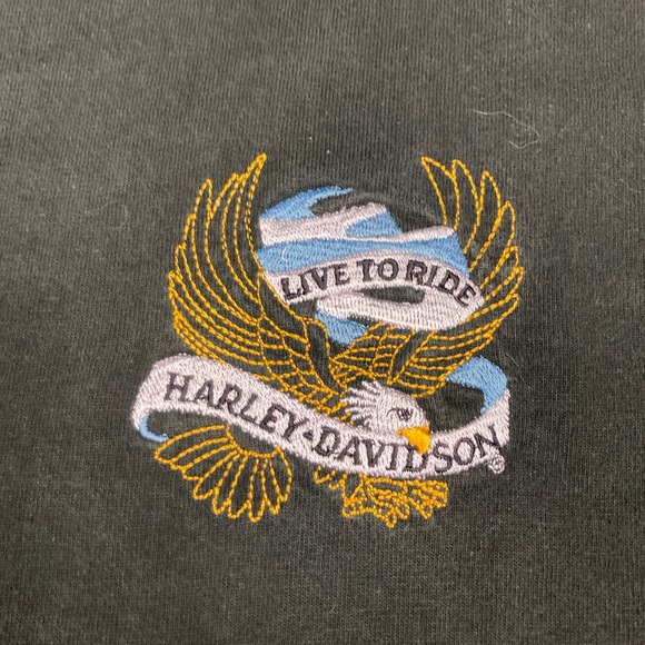 Vintage Harley Davidson Shirt Mens XL Black 1998 New York City Live To Ride 90s - Picture 3 of 14